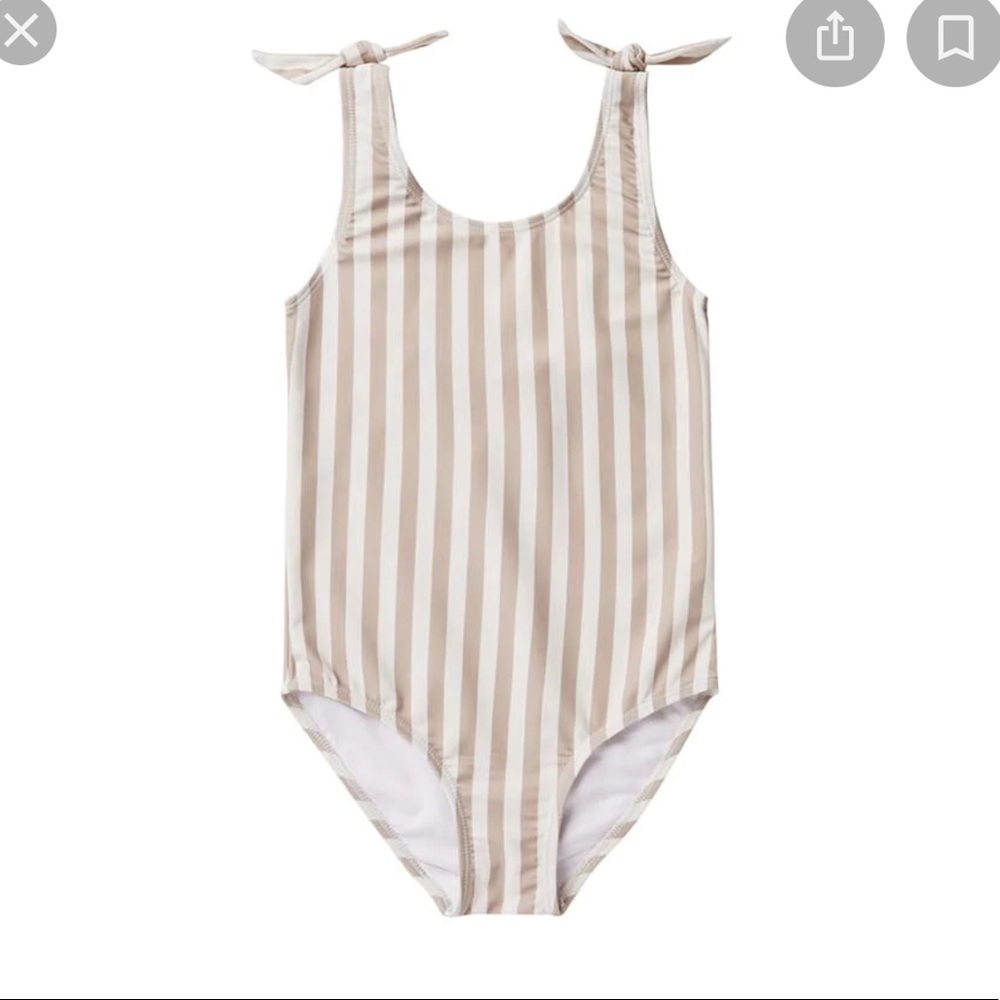 Rylee + cru stripe girls one piece